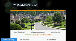 Desktop Screenshot of postmastersinc.com
